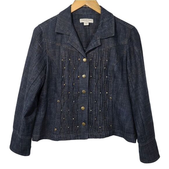 Coldwater Creek Studded Demin Jacket - Picture 1 of 8